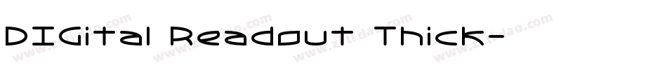 DIGital Readout Thick字体转换